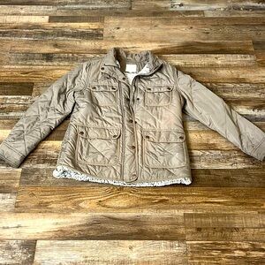 Thread & Supply Nylon Faux Sherpa Leather ned Jacket. Size medium.